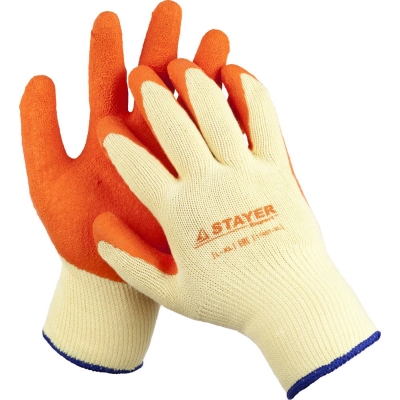 STAYER HARD PRO, L-XL, перчатки с рельефным латексным покрытием, особопрочные, противоскользящие, 10 класс (11407-XL)