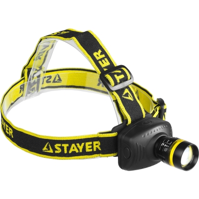 STAYER PROLight, 3 Вт, 3 AAA, налобный фонарь, Professional (56566)