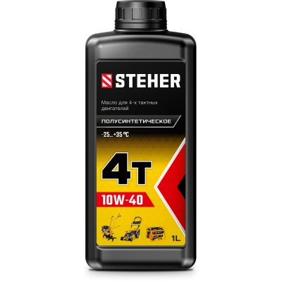 STEHER 4Т-10W40, 1 л, полусинтетическое масло для 4-тактных двигателей (76013-1)