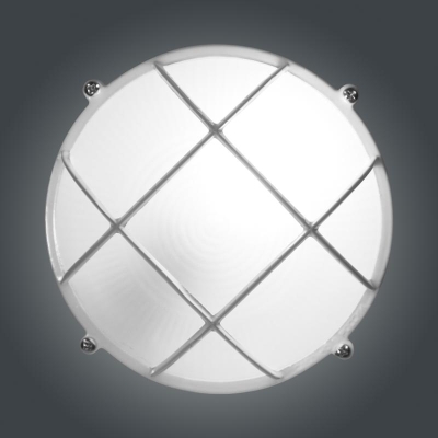 Светильник "Банник" 1302 НПП 03-60-014 1х60Вт E27 IP65 круг малый корпус с решеткой бел. 1005500936