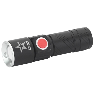 Светодиодный фонарь MA-601 ручной Циркон аккумуляторный с регулировкой фокуса зарядка от USB Б0030191