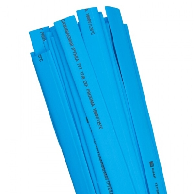 Термоусаживаемая трубка ТУТ нг 10/5 синяя в отрезках по 1м PROxima tut-10-g-1m
