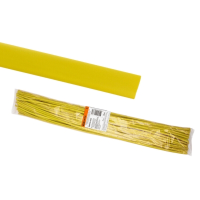 Термоусаживаемая трубка ТУТнг 12/6 желтая по 1м (50 м/упак) SQ0518-0223