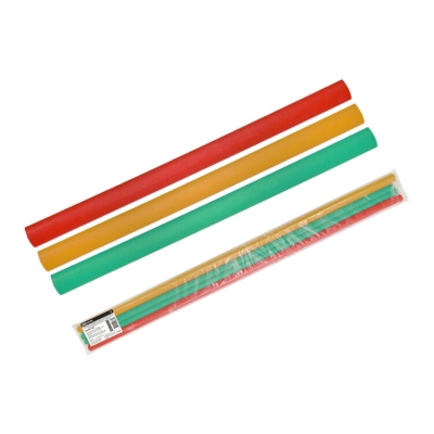 Трубки термоусаживаемые, клеевые, набор 3 цвета по 3 шт. ТТкНГ(3:1)-12,7/4,3 SQ0548-1508