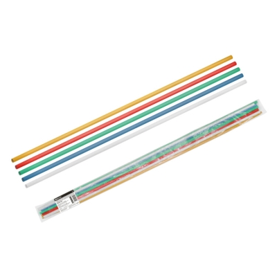 Трубки термоусаживаемые, клеевые, набор 5 цветов по 2 шт. ТТкНГ(3:1)-6,4/2,0 SQ0548-1605
