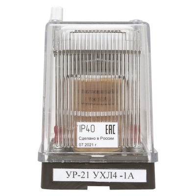 Указательное реле, постоянного тока, ток срабатывания 0,16А, переднее присоединение, исполнение УХЛ4 ur21pt0.16app