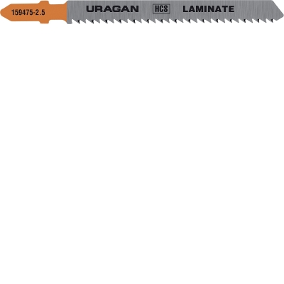 URAGAN T101BR, T-хвост., по дереву, HCS, шаг 2.5 мм, 75 мм, 2 шт, полотна для лобзика (159475-2.5)