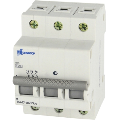 ВА47-063Про, 3P, 32A, Icu-4,5kA, х-ка В (кр.4шт) [7000049]