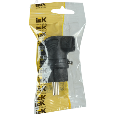 Вилка электрич. с боковым вводом ОМЕГА с заземл. IP44 ВБу3-1-0м каучук IEK PKR01-U-016-2-K02