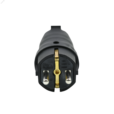 Вилка MultiSet 2К+З 16А/250В IP44 угловая каучуковая черн. SE MST1102BK