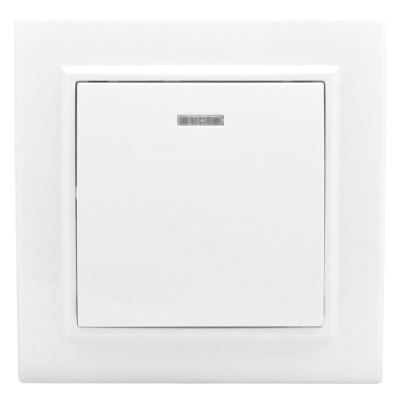 Выключатель 1-кл. СП Минск 10А IP20 с индикатором бел. Basic ERV10-121-10