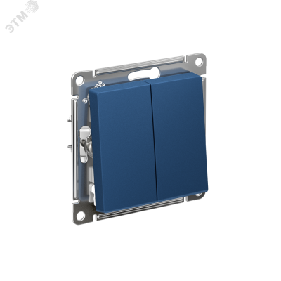 Выключатель 2-кл. AtlasDesign (сх. 5) 10AX механизм аквамарин SE ATN001151