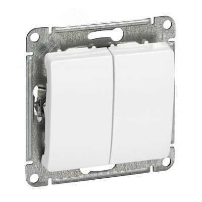 Выключатель 2-кл. СП Glossa 10А IP20 (сх. 5) 10AX механизм бел. SE GSL000151
