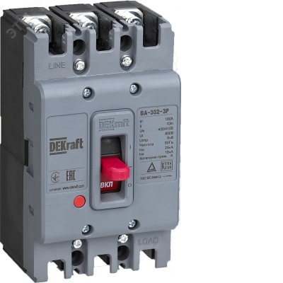 Выключатель автоматический 3п 80А 25кА ВА-302 22748DEK
