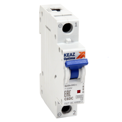 Выключатель автоматический модульный 1п C 3А OptiDin BM63-1C3-DC-УХЛ3 КЭАЗ 261165 КЭАЗ