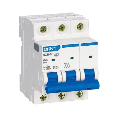 Выключатель автоматический модульный 3п C 25А 4.5кА NXB-63S CHINT 296829