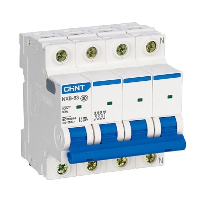 Выключатель автоматический модульный 4п B 6А 6кА NXB-63 CHINT 814272