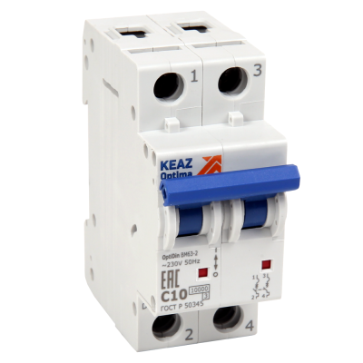 Выключатель автоматический модульный OptiDin BM63-2B2-10-УХЛ3 262570