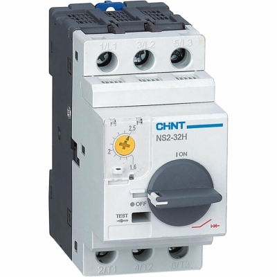 Выключатель автоматический защиты двигателя NS2-32H 2.5-4А с поворотной ручкой CHINT 253599