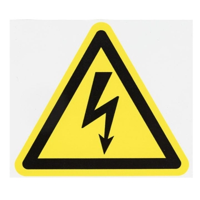 Знак пластик "Опасность поражения электрическим током" (Молния) W08 100х100мм PROxima pn-1-01