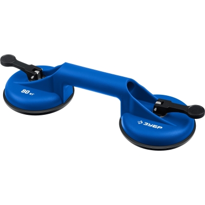 ЗУБР 80 кг, пластмассовый, двойной, стеклодомкрат на присоске, Профессионал (3372-2)