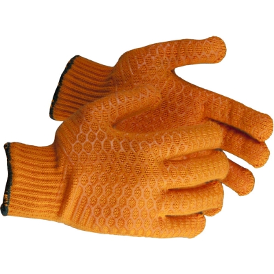 ЗУБР HARD, L-XL, противоскользящее двустороннее перекрестное покрытие, трикотажные перчатки (11278-XL)