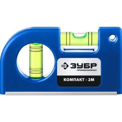 ЗУБР КОМПАКТ - 2М, 85 мм, магнитный компактный уровень, Профессионал (34551)
