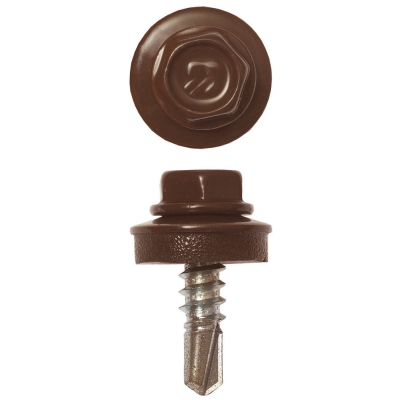 ЗУБР СКМ 8017, 19 х 5.5 мм, шок.-коричн., 2500 шт (10,77 кг.), кровельный саморез, Профессионал (4-300310-55-019-8017)