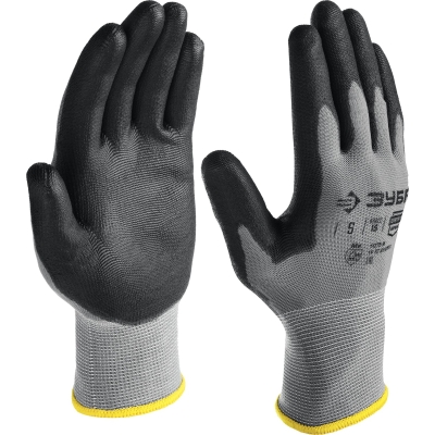 ЗУБР ТОЧНАЯ РАБОТА, S, тонкое покрытие для точных работ, перчатки с полиуретановым покрытием, Профессионал (11275-S)
