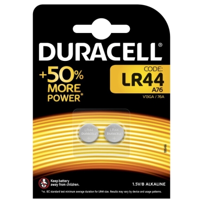 *Батарейка Duracell NEW LR44-2BL (20/200/14400)