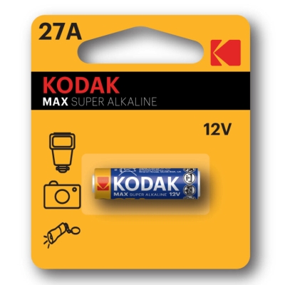 Батарейка Kodak 27A-1BL MAX SUPER Alkaline [K27A-1, GP27A, MN27] (60/240/28800) (кр. 1шт)