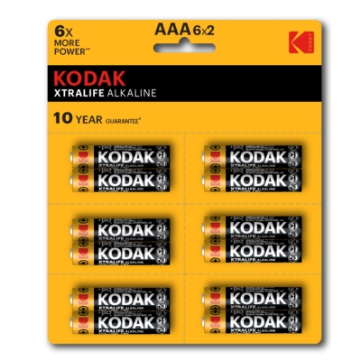 Батарейка Kodak LR03-12BL perforated (6x2BL) XTRALIFE [KAAA-2x6 perf] (144/576/43200) NEW СТРОГО КРАТНО 12 шт