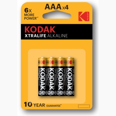 Батарейка Kodak LR03-4BL XTRALIFE [K3A-4] (40/200/32000) СТРОГО КРАТНО 4 шт