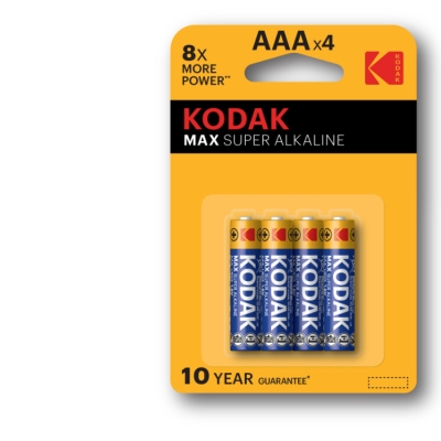 Батарейка Kodak MAX LR03-4BL [K3A-4 ] (40/200/32000) СТРОГО КРАТНО 4 шт