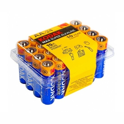 Батарейка Kodak MAX LR6-24 plastic box [24 AA PVC] (24/480/19200) СТРОГО КРАТНО 24 шт