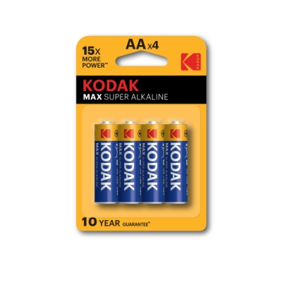 Батарейка Kodak MAX LR6-4BL [KAA-4 ] (80/400/17600) СТРОГО КРАТНО 4 шт